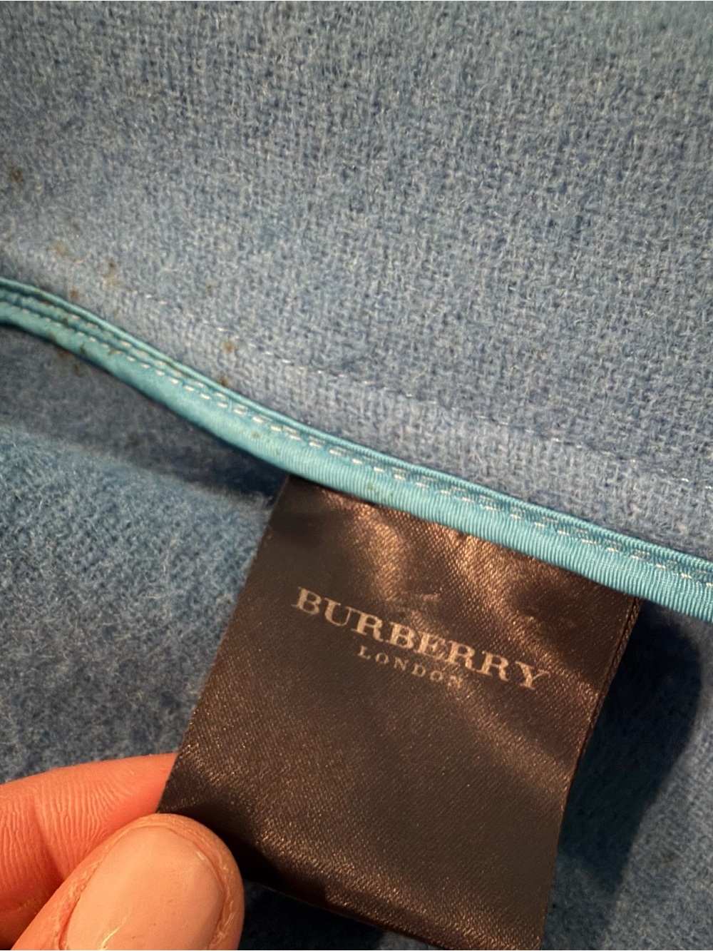 Burberry Brit Bright Blue Wool Hooded Toggle Duffle Coat - Picture 8 of 9